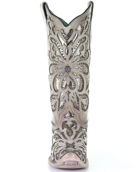 Corral Womens Metallic Inlay Western Boots Snip Toe Boot Barn