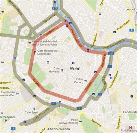 Vienna Primo Quartiere Mappa 7 ° Distretto Di Vienna Mappa Austria