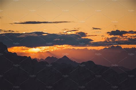 Beautiful Sunset In The Alps Containing Alps Sunset And Sunrise