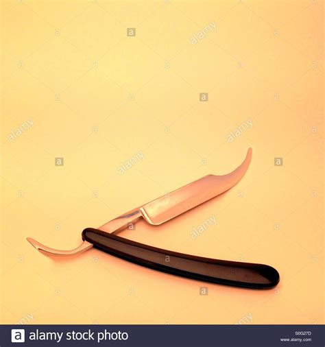 Surreal Cut Throat Razor Knife Stock Photo Alamy