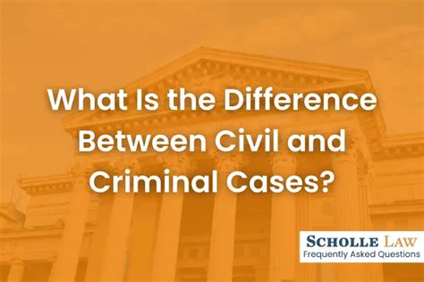 What Is The Difference Between Civil And Criminal Cases Scholle Law