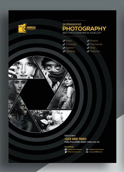 Photography Flyer Template Psd Artofit