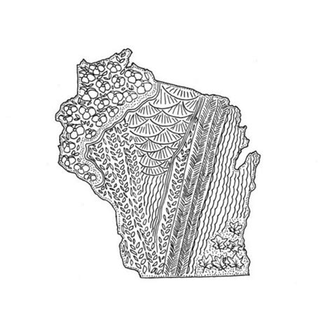 Wisconsin Illustrated State Map — Sarah Wormann Art Illustrated Map