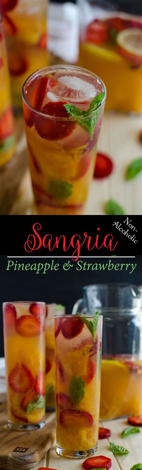 This Non Alcoholic Strawberry Sangria Is Very Refreshing And Prepared Using Fresh Strawberries