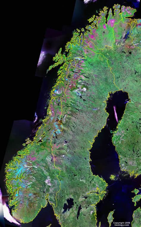 Norway Map And Satellite Image