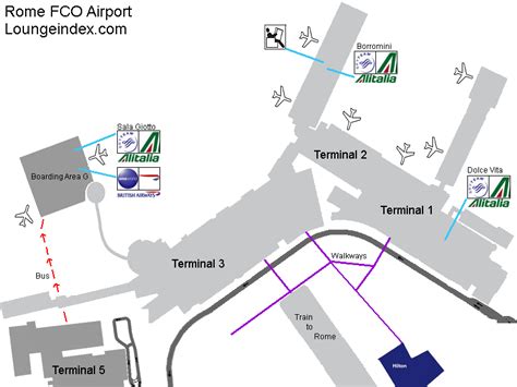 Fco Rome Airport Terminal Map Airport Guide Lounges Bars