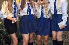 school girls uniforms girl outfits dress uniform british cute outfit sexy blue private fashion formal hot legs teens dresses four