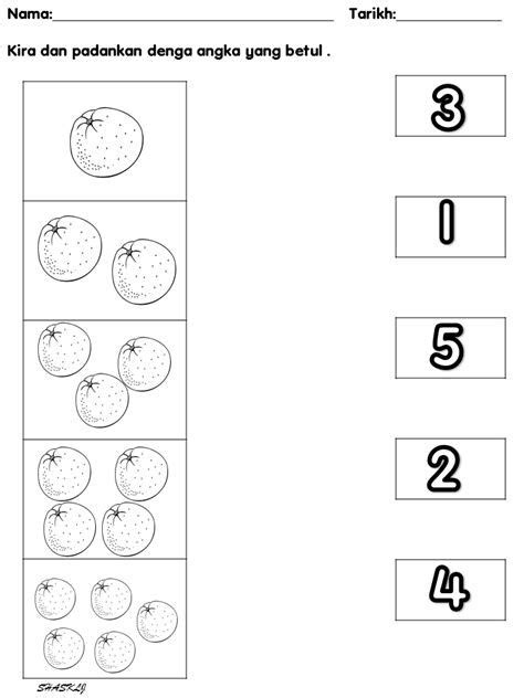 Lembaran Kerja Pra Sekolah Kids Math Worksheets Printable Flash