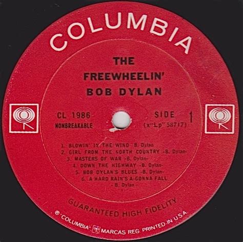Bob Dylan Original Freewheelin Album With 4 Withdrawn Tracks