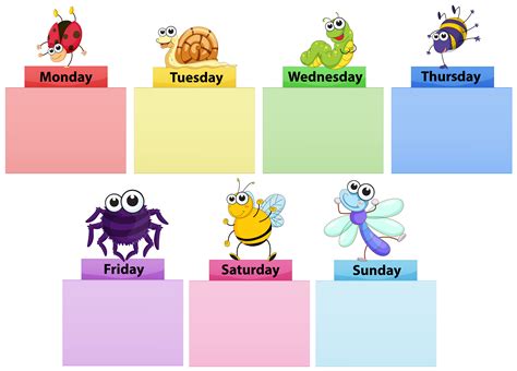 Days Of The Week Chart Clipart Days Of The Week Clipart Free