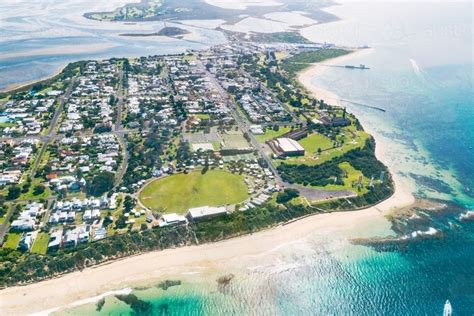 Image Of Aerial View Of Queenscliff And The Coastline Of The Bellarine