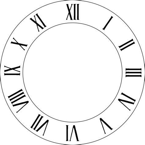 Roman Numeral Clock Face Png