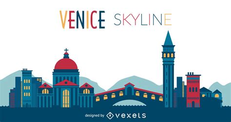 Venice Skyline Silhouette Vector Download