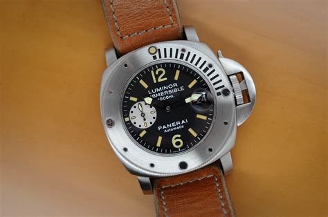 Pam 64 Luminor Submersible Very Rare 1000 Meters Submersible Steel On