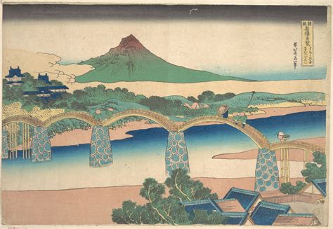 Katsushika Hokusai Kintai Bridge In Suō Province Suō No Kuni