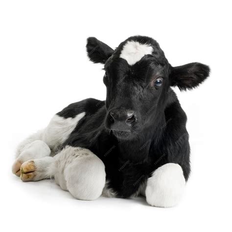 Premium Photo Calf In Front Of A White Background