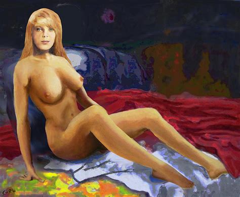ORIGINAL FINE ART NUDE JESS SITTING By G Linsenmayer Painting By G Linsenmayer Pixels