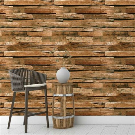 Brown Wood Peel And Stick Wallpaper Contact Paper Decor Self Adhesive