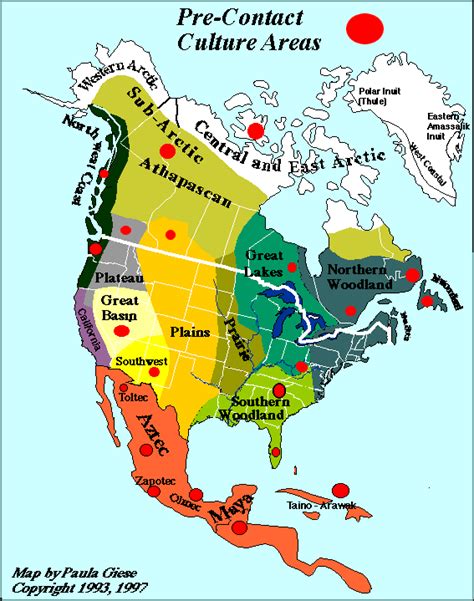 Maps Of North America Native American Tribes Native American