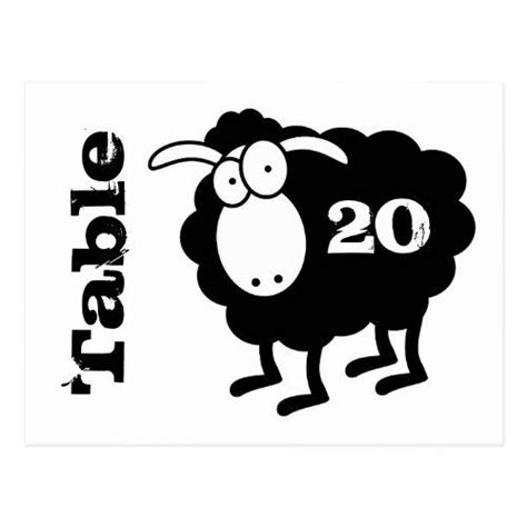 Black Sheep Number Postcard Black Sheep Wedding Humor Numbers Free Design Tool Design