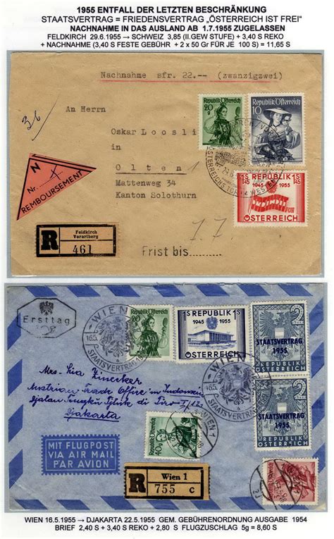 Postal History Of Austria 1945 1955 Postal Development From The End
