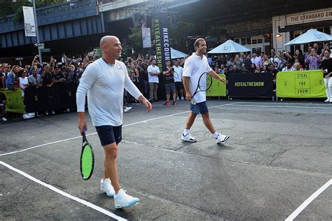 Pete Sampras And Andre Agassi Reunite For A Nike Tennis Match