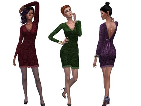 The Sims Resource Romantic Dress By Simalicious • Sims 4 Downloads