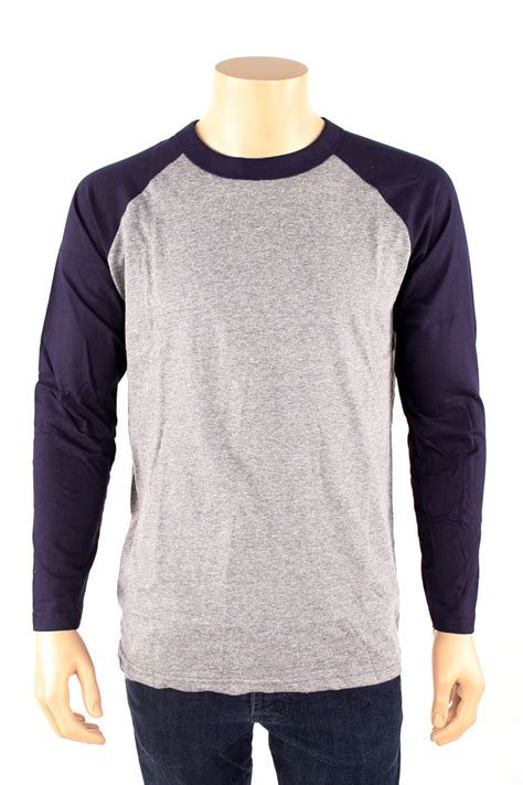 Download Long Sleeve Baseball T-Shirt Jersey 100% Cotton Raglan Tee ...