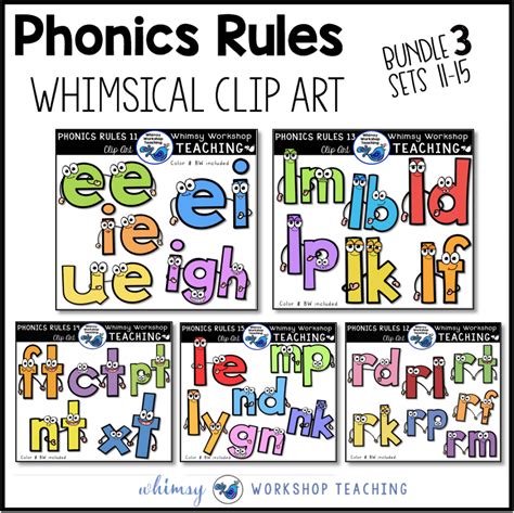 Phonics Rules Bundle 3 Whimsy Workshop Teaching