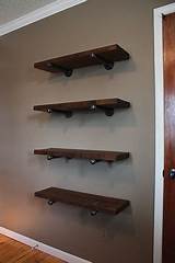 Wood Shelves With Pipes Images
