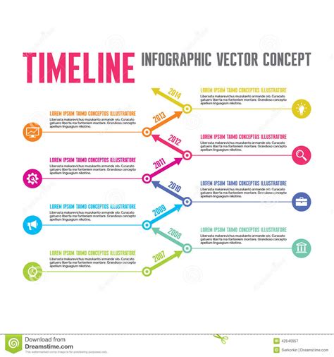 Zeitstrahl word vorlage adirondack weather site. Concepto Del Vector De Infographic En El Estilo Plano Del ...