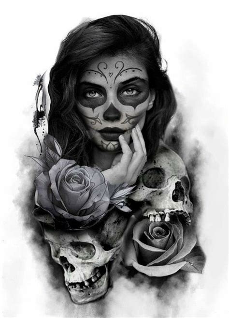 Pin By Alex Stadnyuk On Tattoo In 2020 Skull Girl Tattoo Sugar Skull