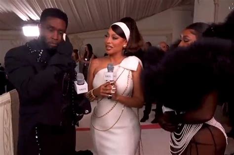 Diddy Breaks Into A Sweat When Asked To Define Yung Miami Relationship As They Attend Met Gala