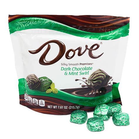 Dove Mint And Dark Chocolate Swirl Squares 28 Piece Bag Candy