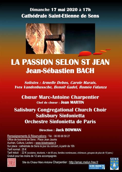 J S Bach La Passion Selon St Jean Chœur Marc Antoine