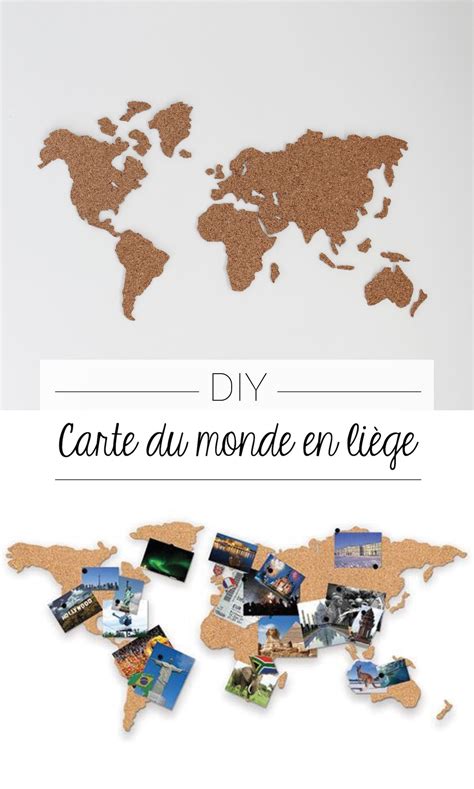 Carte du monde en liège happy working nature & découverte. DIY | Carte du monde, Patron gratuit et Liège