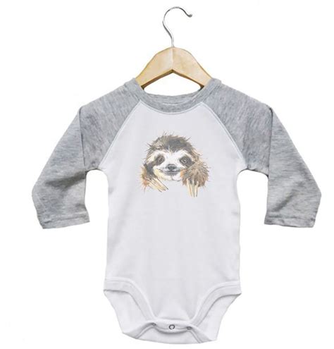 Sloth Onesie Sloth Baby Sloth Outfit Sublimation Onesie Etsy