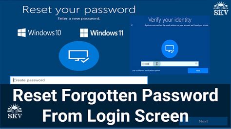 How To Reset Forgotten Password From Login Screen Using Microsoft