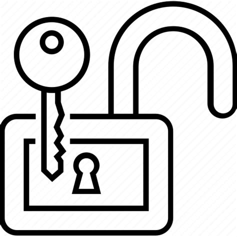 Decryption Key Lock Secure Security Unlock Icon Download On