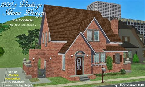 Mod The Sims 1920 S Vintage Home Design Single Story