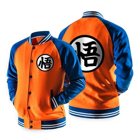 Styled after the legendary goku, the hoodie comes in the same orange hue and sports master roshi's symbol over the front while king kai's godly insignia is emblazoned on the back. Dragon Ball Z Supreme Varsity Jacket | Goku jacket, Casual ...