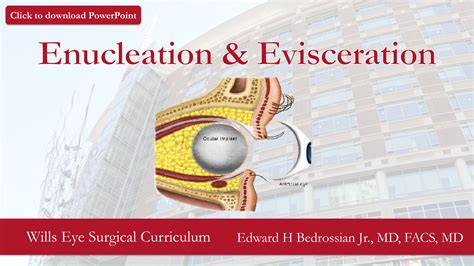 Enucleation Evisceration Wills Eye Library