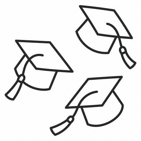 Graduation Hats Student Cap Education Mortarboard Icon Download