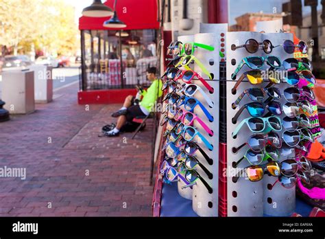 Street Vendor Stand Selling Sunglasses Washington DC USA Stock Photo