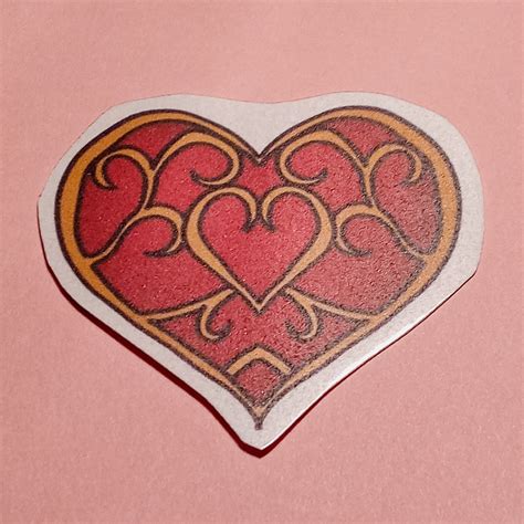 Legend Of Zelda Heart Container Sticker Etsy