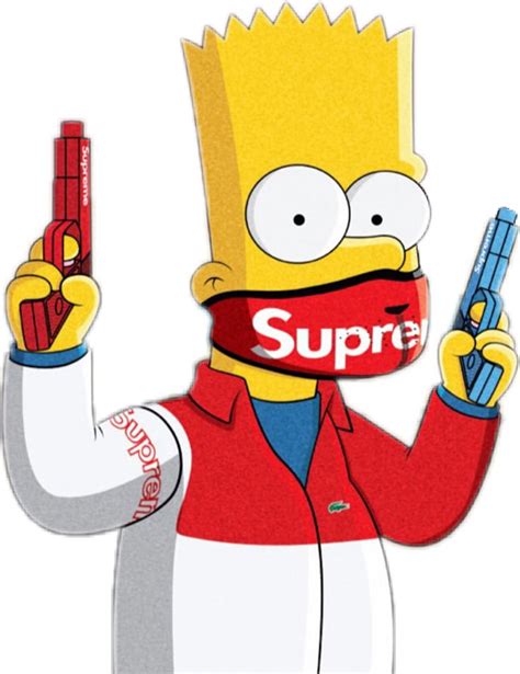 Bart Simpson Simpsons Bartsimpson Gang Supreme Trap Bart Simpson Art Supreme Wallpaper