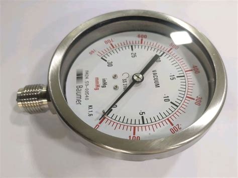 25 Inch 63 Mm Baumer Vacuum Pressure Gauge At Rs 900 In Ahmedabad
