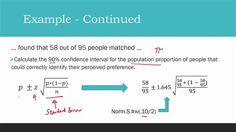 Calculating A Confidence Interval And Sample Size For One Proportion Youtube