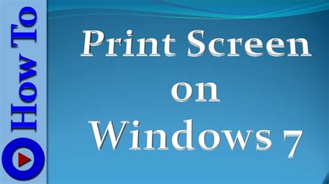 How To Print Screen On Windows 7 Youtube