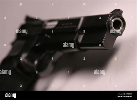 Browning Hi Power Barrel And Front Sight Stock Photo Alamy